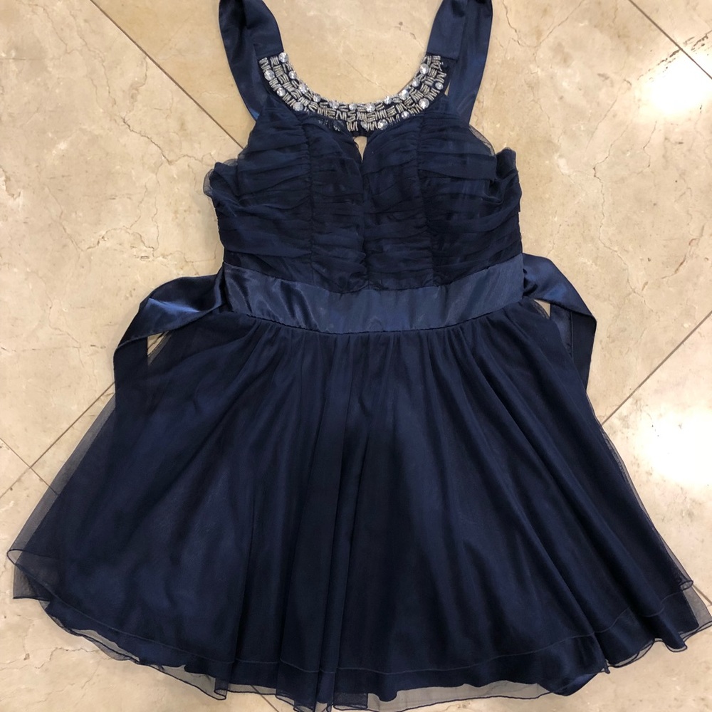 NAVY EVENING DRESS